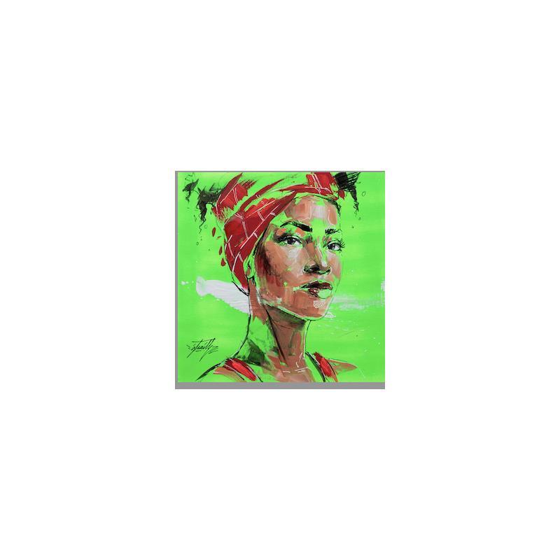 Painting Lola by Istraille | Painting Figurative Portrait Acrylic