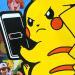 Painting Pikachu Iphone by Kalo | Painting Pop-art Pop icons Graffiti Acrylic Gluing Posca