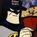 Peinture Batman Poker Star par Kalo | Tableau Pop-art Icones Pop Graffiti Acrylique Collage Posca
