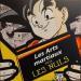 Peinture Sangoku lit les Nuls par Kalo | Tableau Pop-art Icones Pop Graffiti Collage Posca