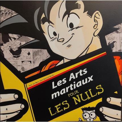 Painting Sangoku lit les Nuls by Kalo | Painting Pop-art Gluing, Graffiti, Posca Pop icons