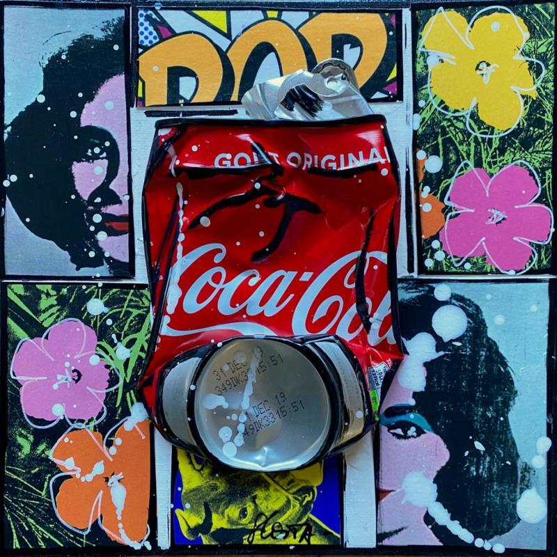 Painting POP COKE by Costa Sophie | Painting Pop-art Acrylic, Gluing, Upcycling Pop icons