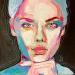 Painting Conversations silencieuses : Inestimable  by Coco | Painting Figurative Portrait Acrylic