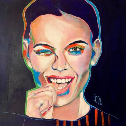 Painting Série conversations silencieuses: Malisoeil by Coco | Painting Figurative Acrylic Portrait