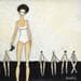 Gemälde Una mujer cinco tiempos von Vergottini Paola | Gemälde Naive Kunst Alltagsszenen Acryl