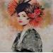 Painting Elena con sombrero by Bofill Laura | Painting Figurative Portrait Acrylic Resin