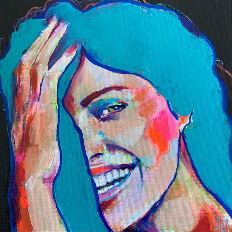 Painting Conversations Silencieuses : sourimoi by Coco | Painting Figurative Acrylic Portrait