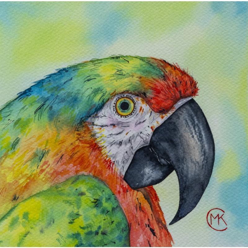 Painting L'interprète du monde des oiseaux by Kuprina Carle Maria | Painting Figurative Watercolor Animals, Nature