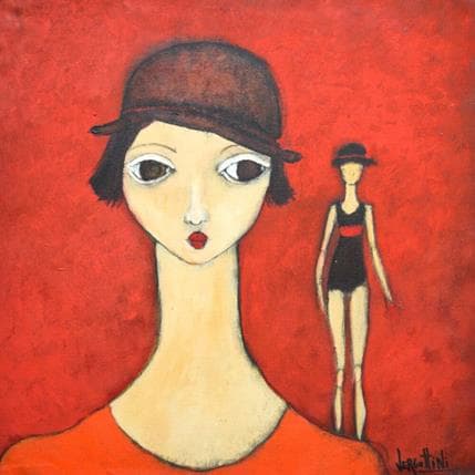 Painting Ella y yo by Vergottini Paola | Painting Illustrative Mixed Life style