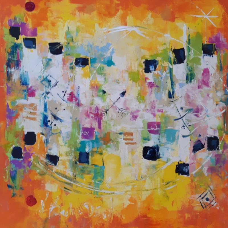 Painting L arrivée dans le nouveau monde  by Bastide d´Izard Armelle | Painting Abstract