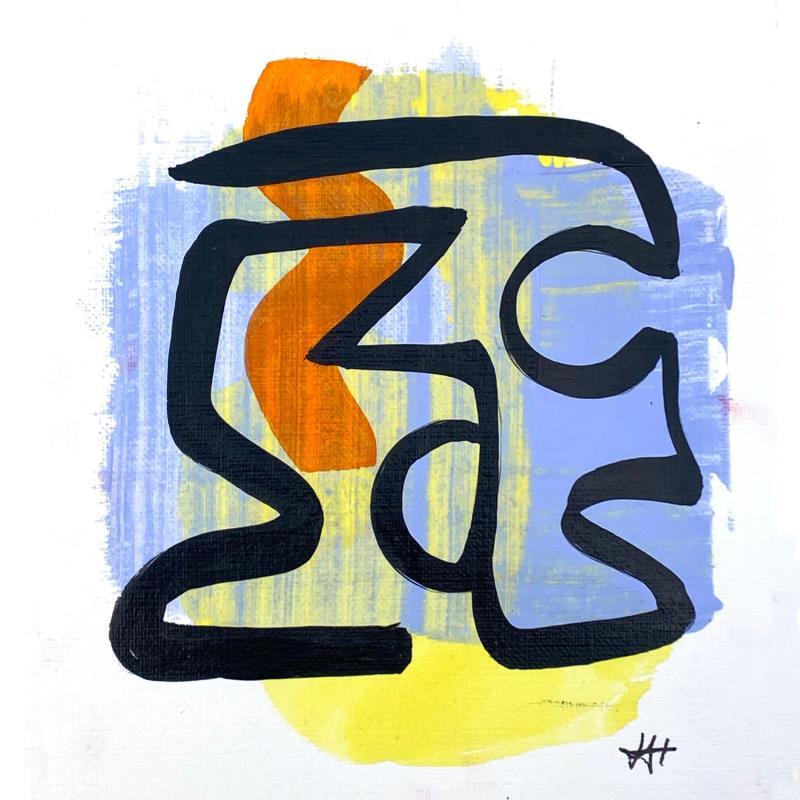 Painting Mini puzzle by Elliot Clara | Painting Abstract Minimalist Acrylic Ink
