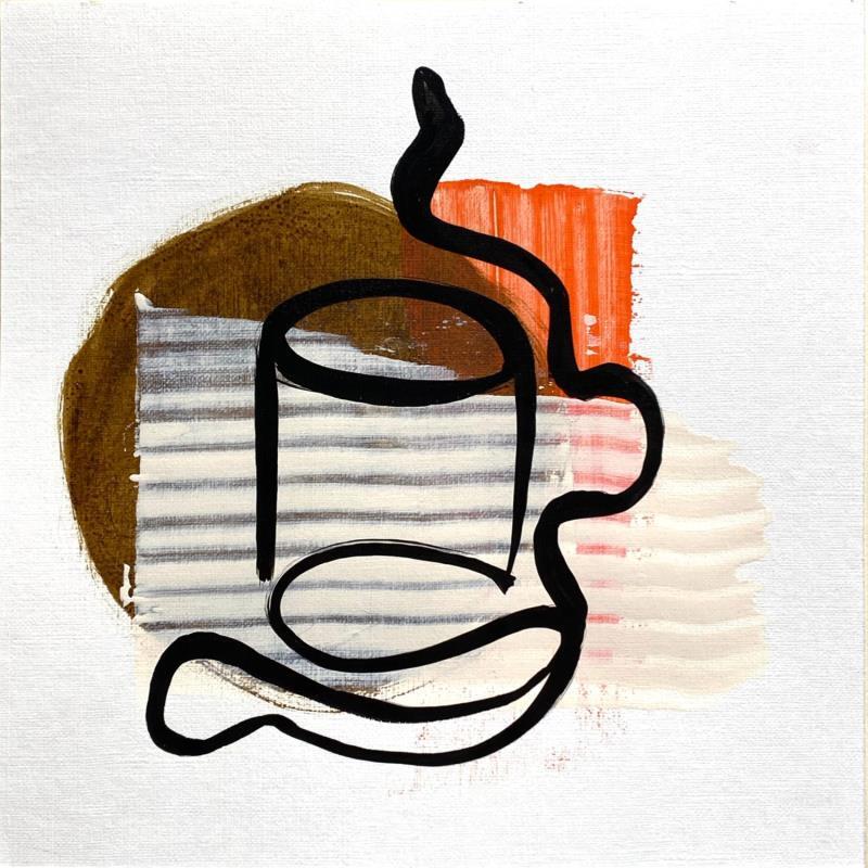 Painting Coffee shop by Elliot Clara | Painting Figurative Acrylic, Ink Life style, Pop icons