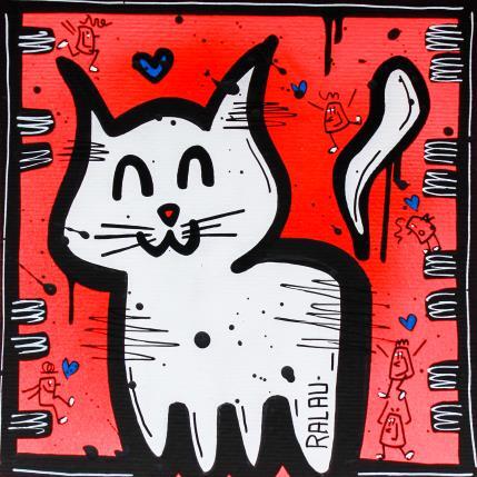 Peinture My cat is so cute par Ralau | Tableau Pop-art Acrylique, Posca Animaux