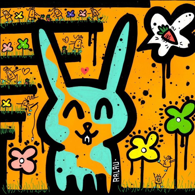 Painting Rabbit star by Ralau | Painting Pop-art Acrylic, Posca Animals
