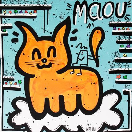 Painting Maou by Ralau | Painting Pop-art Acrylic, Posca Animals