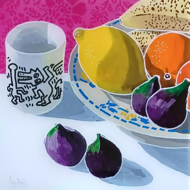 Painting Les figues de Keith by Auriol Philippe | Painting Figurative Still-life Plexiglass Acrylic Posca