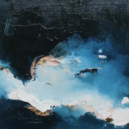 Peinture La nuit scintille par Dumontier Nathalie | Tableau Abstrait Huile Minimaliste