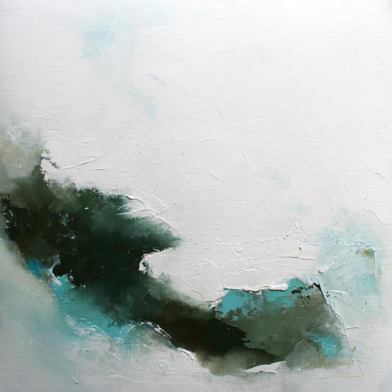 Painting À l'ombre des frênes by Dumontier Nathalie | Painting Abstract Minimalist Oil