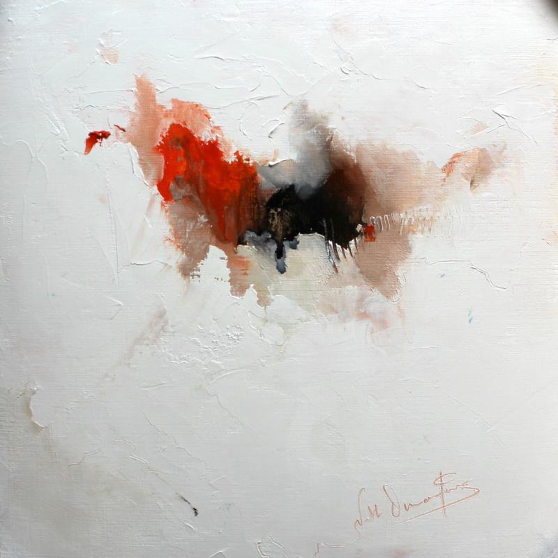 Gemälde Dans la brume de chaleur von Dumontier Nathalie | Gemälde Abstrakt Minimalistisch Öl