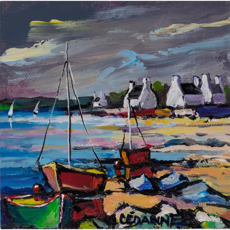 Painting L'orage qui passe  by Cédanne | Painting Figurative Acrylic, Oil Landscapes, Marine