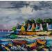 Gemälde L'orage arrive von Cédanne | Gemälde Figurativ Landschaften Marine Öl Acryl
