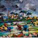 Gemälde Ciel gris en Bretagne von Cédanne | Gemälde Figurativ Landschaften Marine Öl Acryl