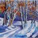 Gemälde Premières neiges von Cédanne | Gemälde Figurativ Landschaften Natur Öl Acryl