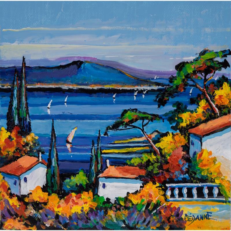 Painting Automne sur la Côte d'Azur by Cédanne | Painting Figurative Acrylic, Oil Landscapes, Nature, Pop icons