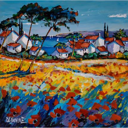 Peinture Belle journée sur la Côte d'Azur par Cédanne | Tableau Figuratif Acrylique, Huile Nature, Paysages