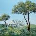 Gemälde Derrière les pins von Blandin Magali | Gemälde Figurativ Landschaften Öl