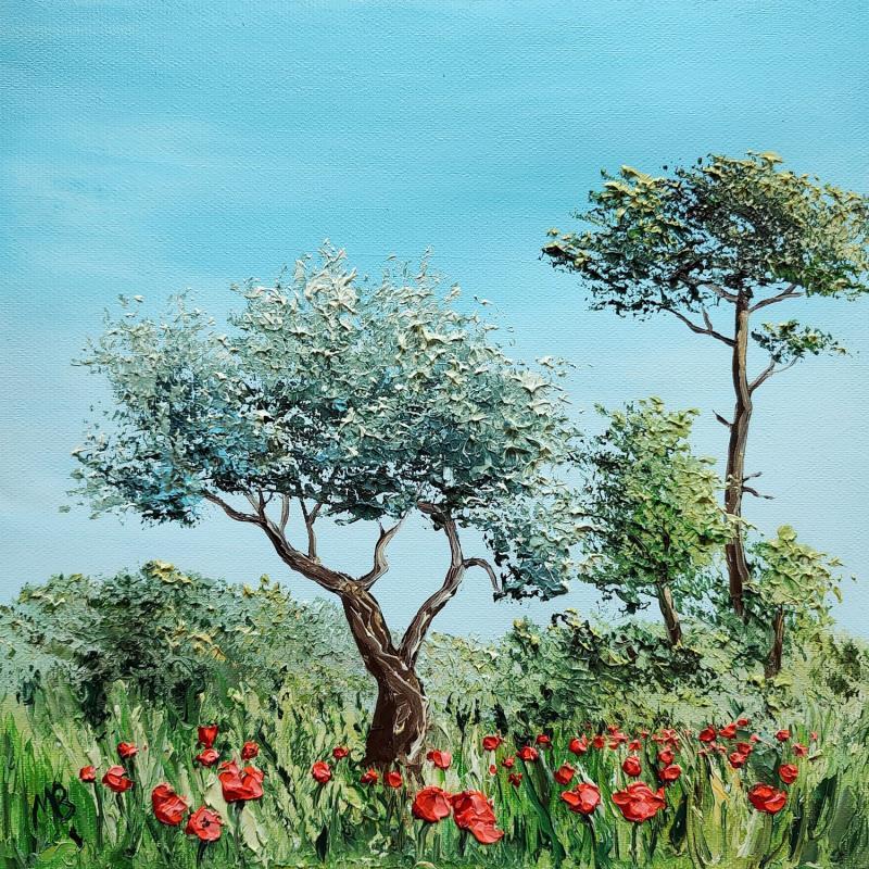 Painting Joyeux coquelicots by Blandin Magali | Painting Figurative Landscapes Oil