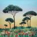 Peinture Soirée haute en couleurs par Blandin Magali | Tableau Figuratif Paysages Huile
