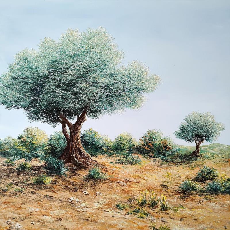 Gemälde Les sages von Blandin Magali | Gemälde Figurativ Landschaften Öl