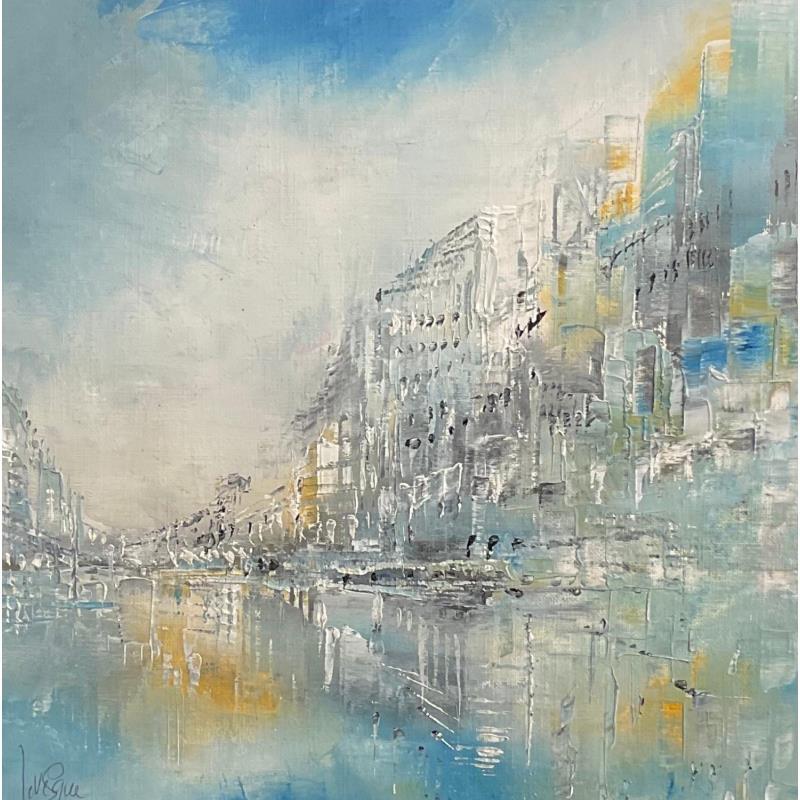 Painting Topaze bleue by Levesque Emmanuelle | Painting Oil