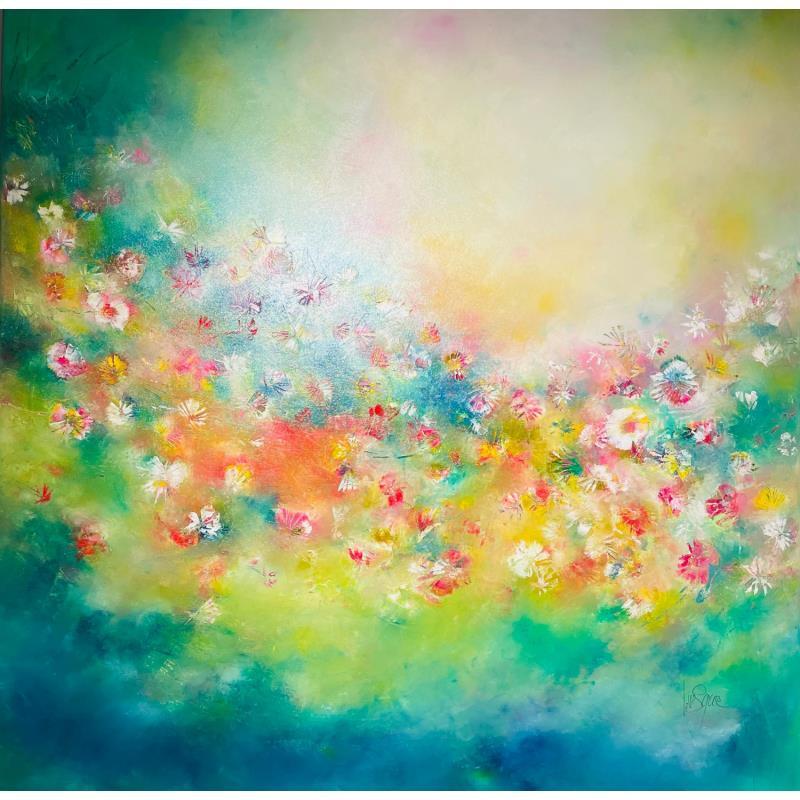 Peinture Wild Flowers par Levesque Emmanuelle | Tableau Huile