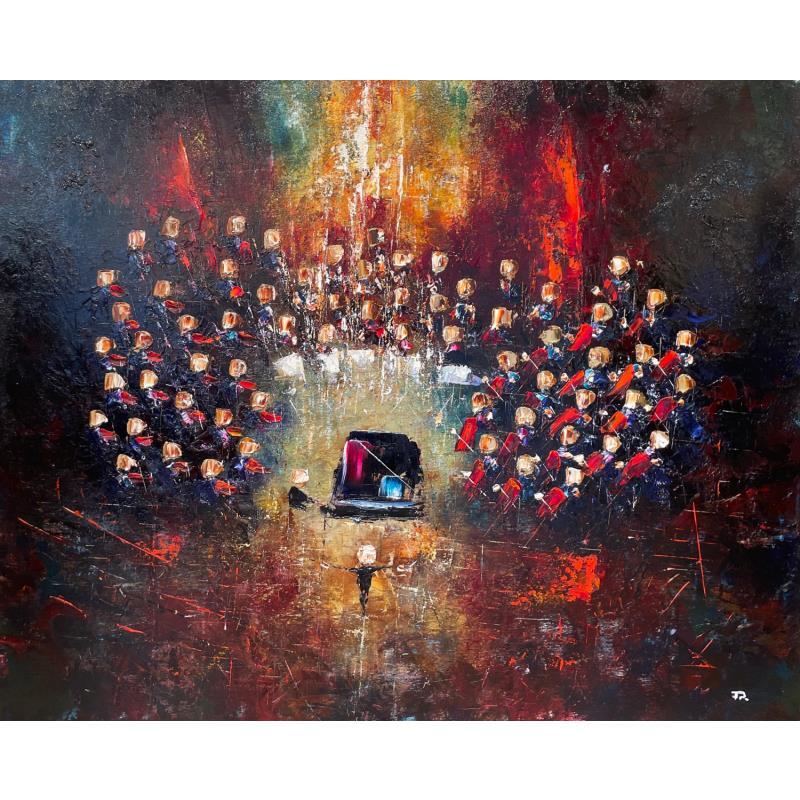 Peinture Concert Baroque avec chef pianiste par Reymond Pierre | Tableau Figuratif Musique Huile