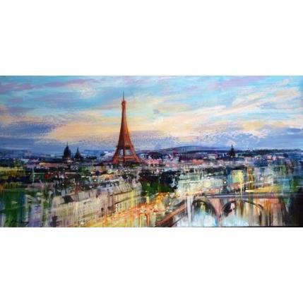 Painting Paris pour toujours by Frédéric Thiery | Painting Figurative Acrylic Landscapes, Urban