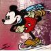 Gemälde Skiing with Mickey von Mestres Sergi | Gemälde Pop-Art Pop-Ikonen Graffiti Acryl