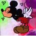 Painting Kiss me Mickey by Mestres Sergi | Painting Pop-art Pop icons Graffiti Acrylic