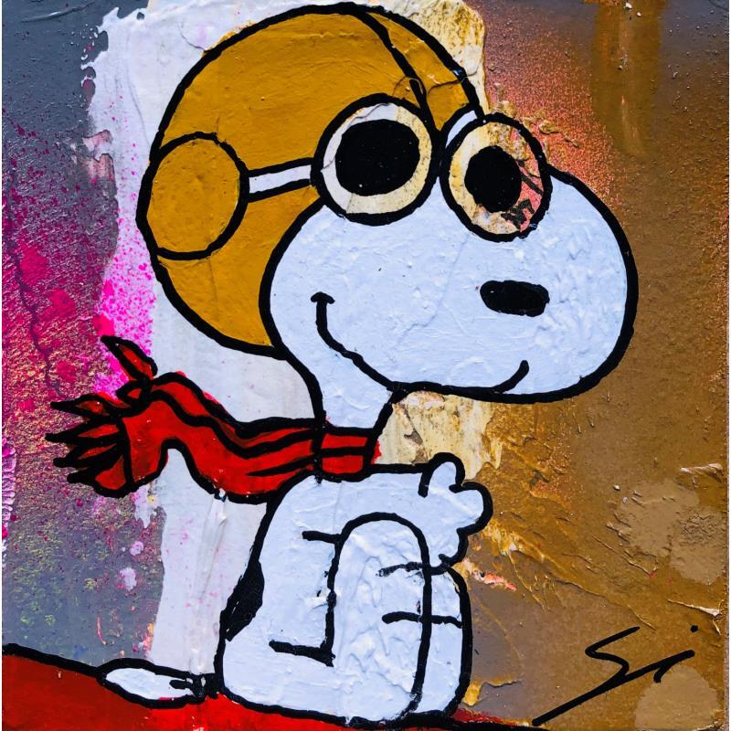 Painting SNOOPY DRIVE by Mestres Sergi | Painting Pop-art Acrylic, Graffiti Pop icons