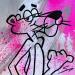 Painting PINK PANTHERE by Mestres Sergi | Painting Pop-art Pop icons Graffiti Acrylic
