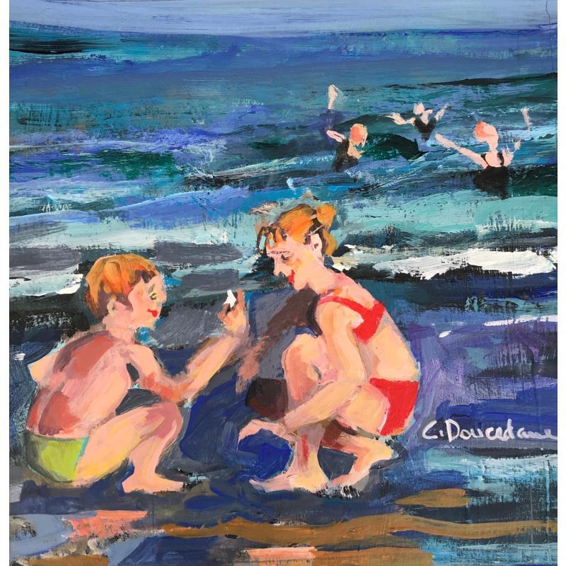 Painting Le coquillage by Doucedame Christine | Painting Figurative Life style Acrylic