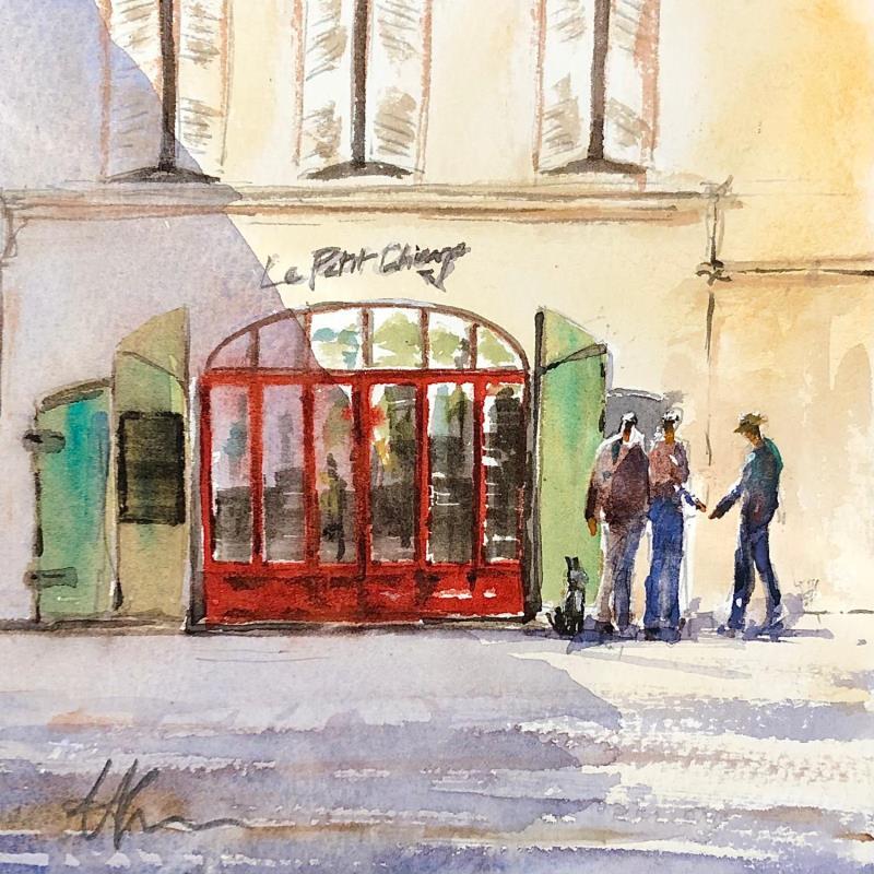Painting Le Petit Chicago, Place de l'Equerre, Toulon by Jones Henry | Painting Figurative Watercolor