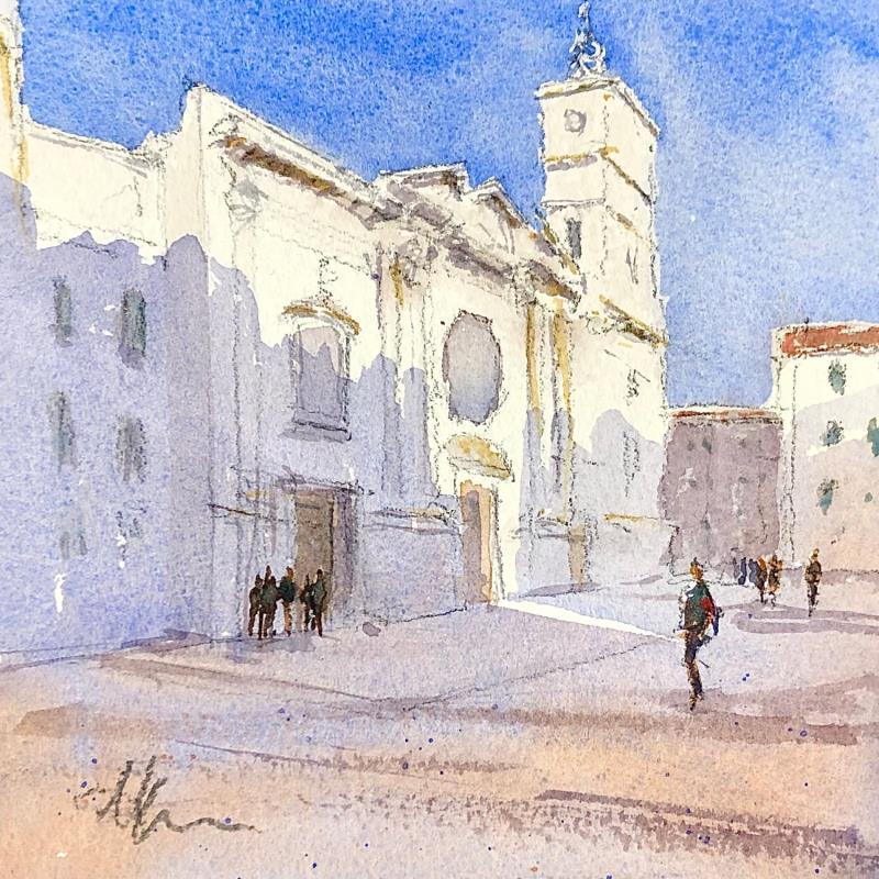 Painting Cathédrale Notre-Dame-de-la-Seds, Toulon by Jones Henry | Painting Figurative Watercolor