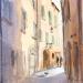 Painting Rue des Riaux, Toulon by Jones Henry | Painting Figurative Watercolor