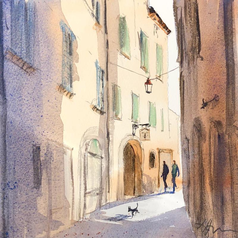 Painting Rue des Riaux, Toulon by Jones Henry | Painting Figurative Watercolor Pop icons