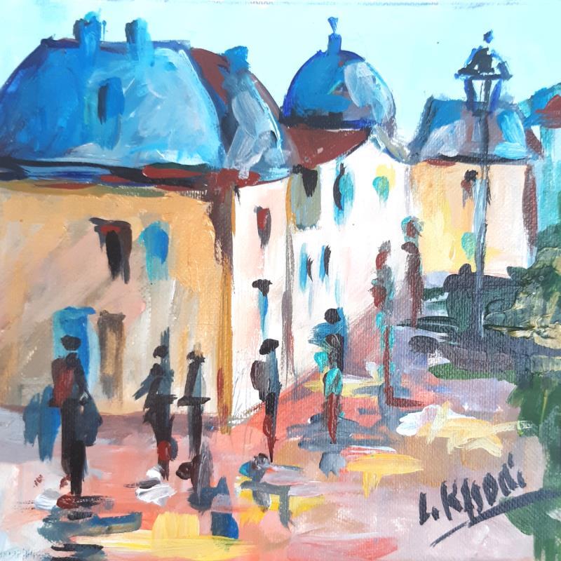 Painting DANS LA RUE 170923 by Laura Rose | Painting Figurative Life style Oil