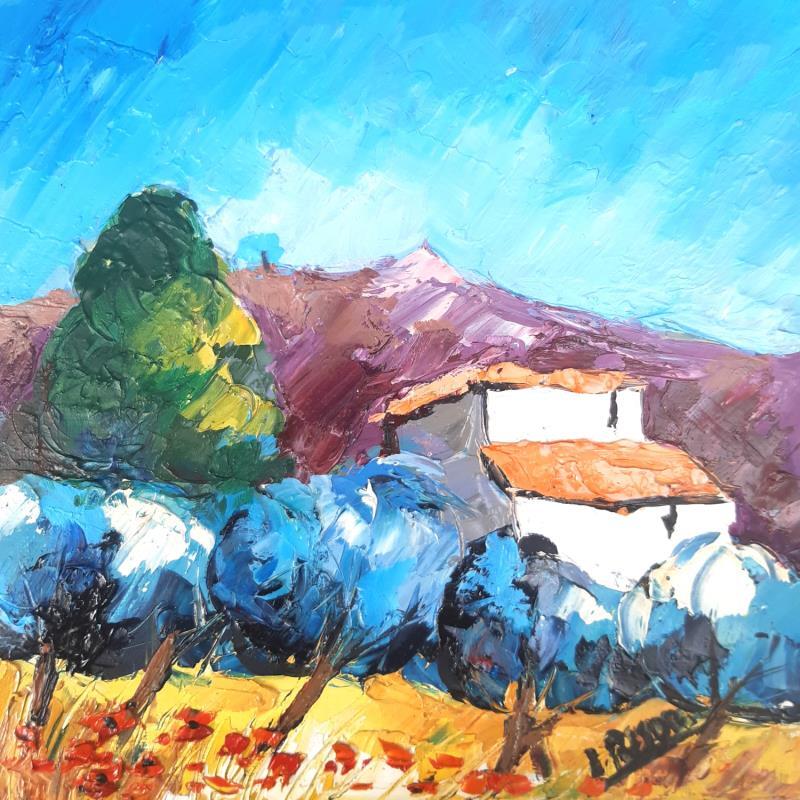 Gemälde la coline 230923 von Laura Rose | Gemälde Figurativ Landschaften Natur Öl