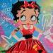 Gemälde Betty Boop Pin-up von Kedarone | Gemälde Pop-Art Pop-Ikonen Graffiti Acryl