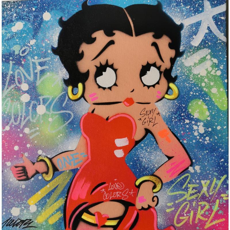 Painting Betty Boop Grenadine  by Kedarone | Painting Pop art Acrylic, Graffiti Pop icons
